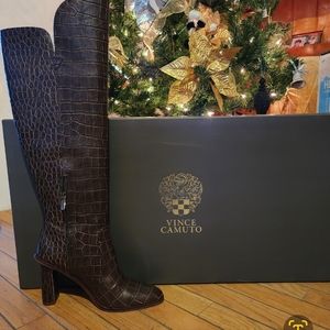 Vince Camuto Womens Palley Knee High Boots 8 M Brown - NIB $229Size: 8 Medium